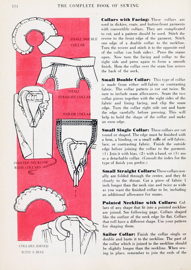 Vintage Sewing Techniques the Complete Book of Sewing Etsy