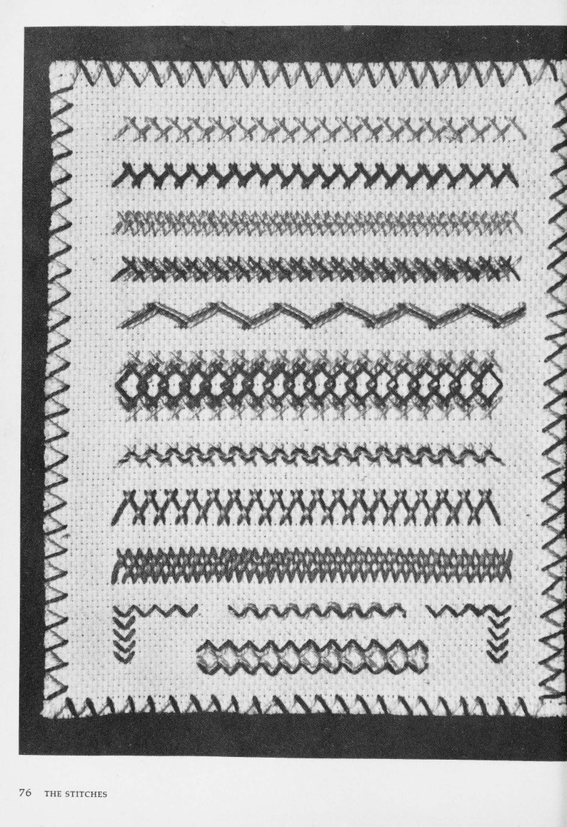 Vintage Embroidery patterns Embroidery stitches The stitches of creative embroidery 212 pages 1964 DIGITAL FILE PDF image 6