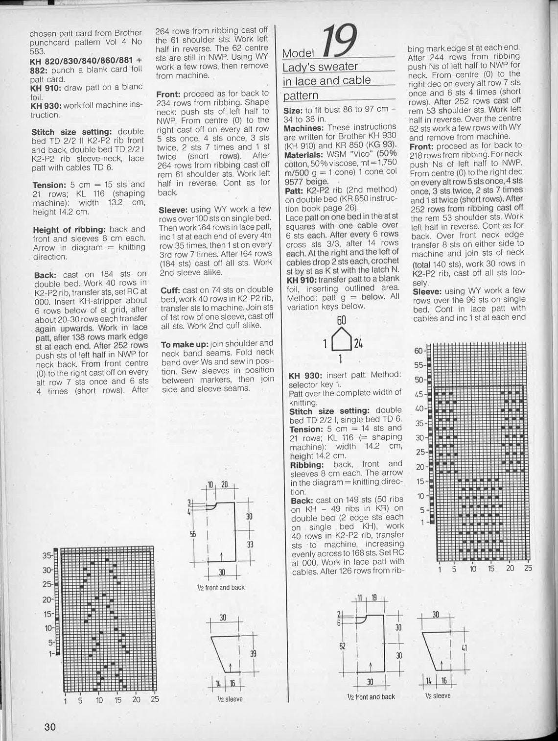 30 Machine Knitting Patterns Machine Knitting Design Machine Etsy UK