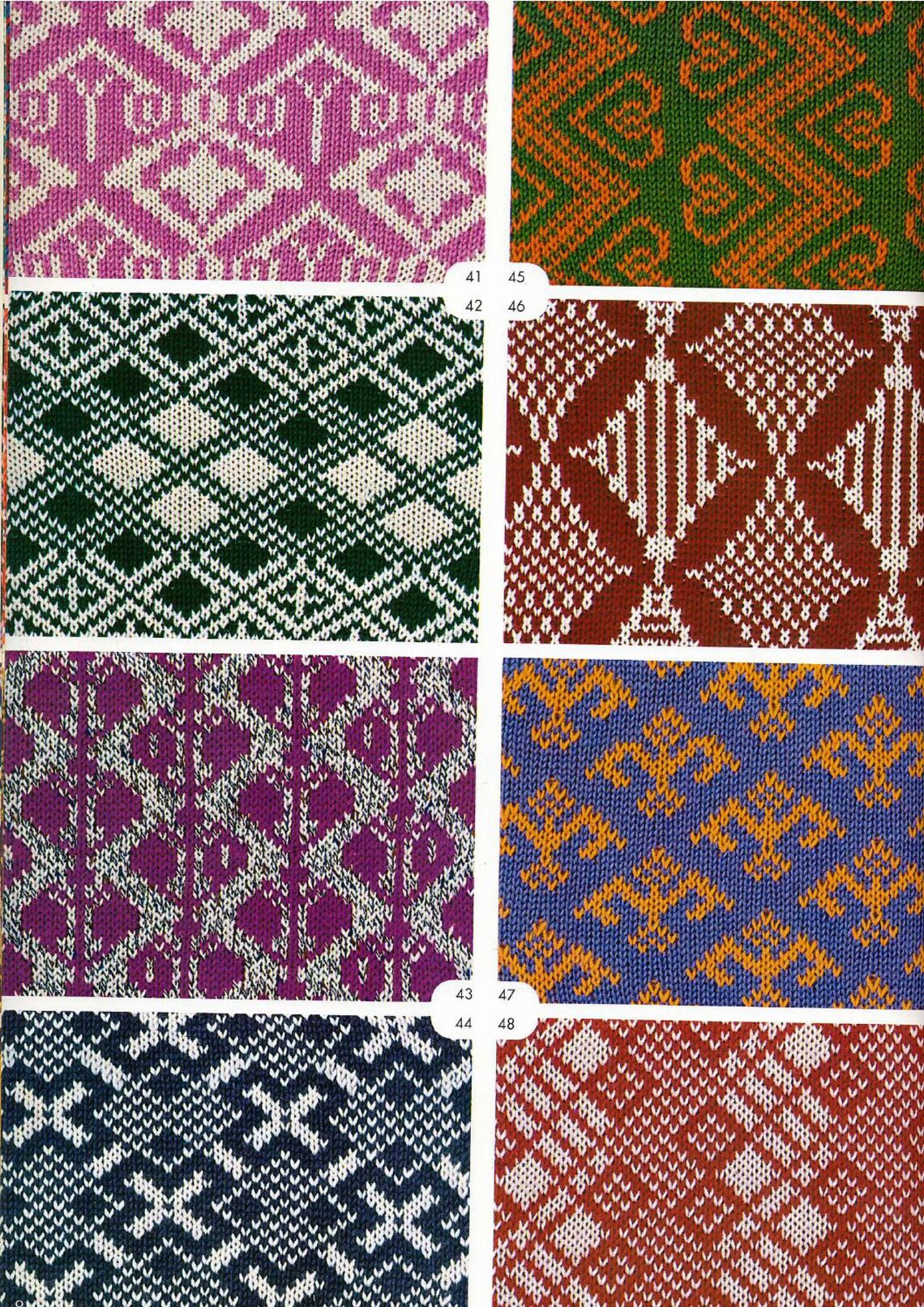 Machine Knitting Stitches Catalog Brother Punch Card Pattern Etsy