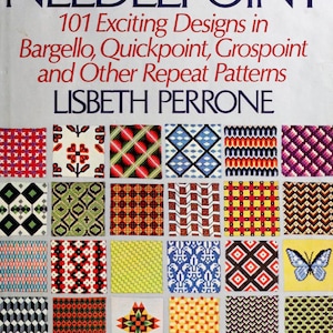 PDF, Vintage 101 Exciting Designs in Bargello, Quickpoint, Grospoint; Needlepoint  Patterns; Needlepoint; 142 pages;