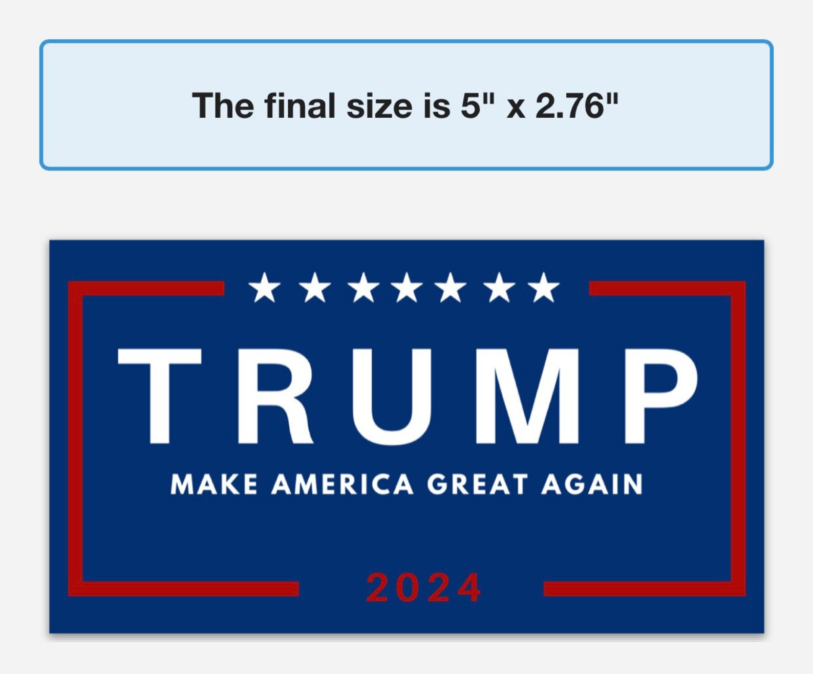 Trump 2024 indoor outdoor sticker | Etsy