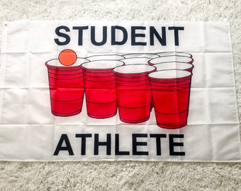 Student Athlete Flag Beer Pong Fraternity 3x5 ft Banner