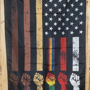 Together We Rise Flag FREE SHIPPING Equality Race Religion Human Rights Love Justice Marriage usa Banner Sign Poster Single Side 3x5’