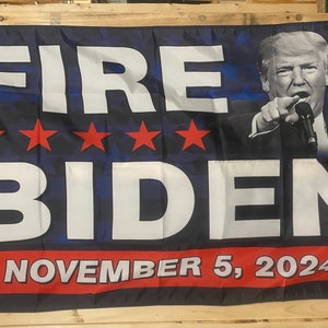 Donald Trump President 2024 Flag FREE USA SHIP Joe Biden You’re Fired 2024 Maga Vote Republican Freedom Banner Sign Poster Single Side 3x5’