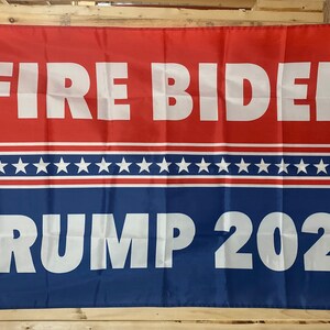 Donald Trump Is Hired Joe Biden Is Fired Flag FREE USA SHIP Maga President Vote Republican Freedom Banner Sign Poster Single Side 3x5’