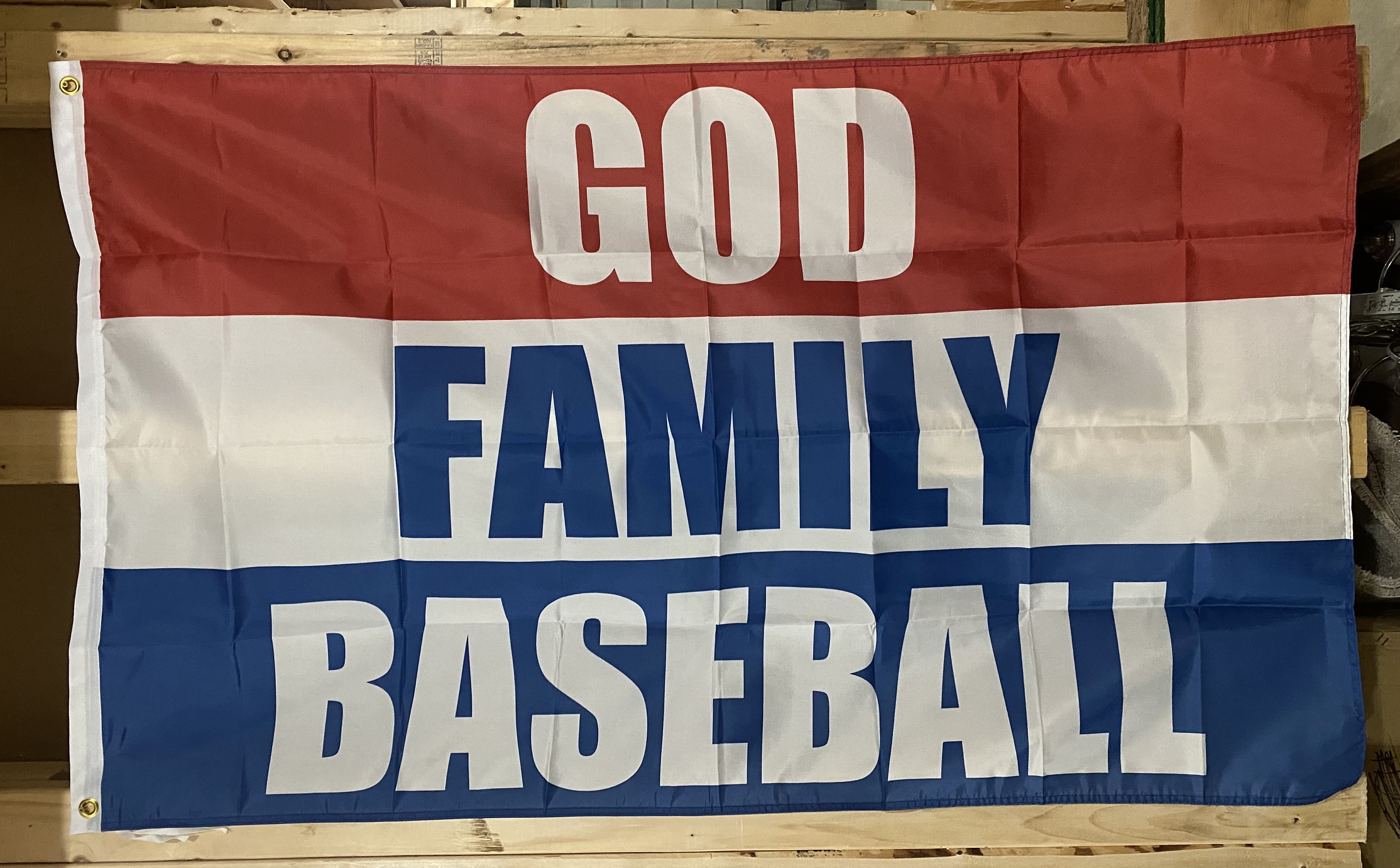 Sports Religion Flag FREE USA SHIPPING God Family Baseball Values ...