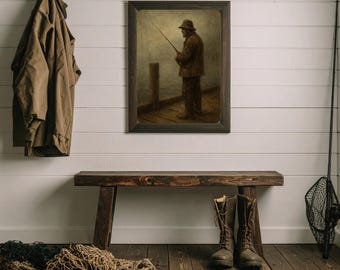 Fisherman’s Tavern Coastal Wall Art Set | Moody Nautical Digital Download | Rustic Beach House Wall Decor | Vintage Coastal Printable