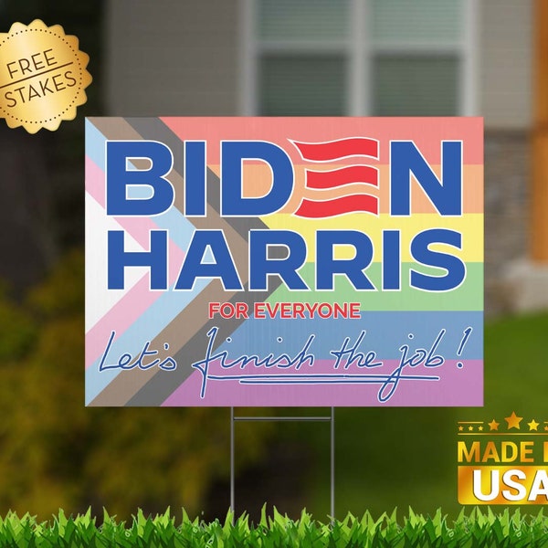 Biden Harris 2024 Yard Sign Etsy