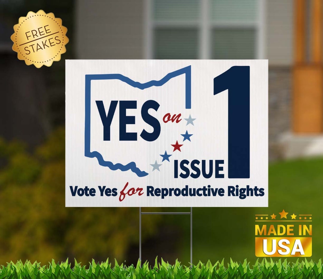 ORIGINAL Yes on Issue 1 November Vote Sign One Person One Vote Sign