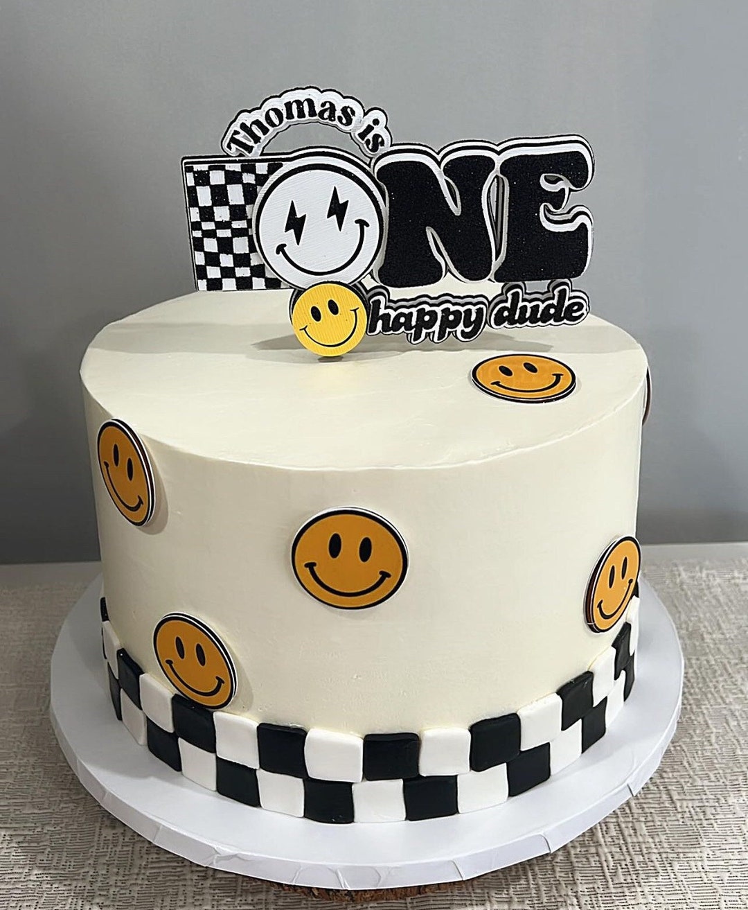 One Happy Dude First Birthday Cake Decoration Racing Party Skater Il 1080xN.5355499264 Abmu