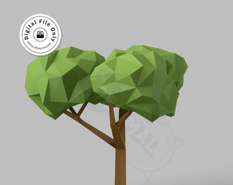 Low Poly Tree 3D Model: STL File (Digital Download)