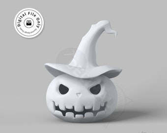 Jack o'lantern 3D Model: Halloween Pumpkin Lantern (STL File)