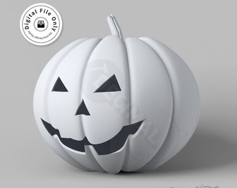 Jack o'lantern 3D Model: Halloween Pumpkin Lantern (STL File)