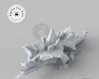 Low Poly Crocodile 3D Model: STL File (Digital Download)