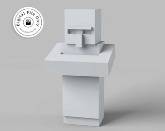 Minecraft Pixel Villager | Minecraft Villager | Minecraft Model | Villager Model | Villager 3D Model |  Villager STL 3D print model