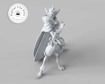 Low Poly Rakan 3D Model: LOL STL File (Digital Download)