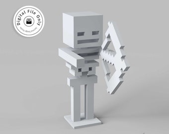 Minecraft Pixel Bow | Minecraft Bow | Minecraft Model | Minecraft Bow Model | Minecraft Bow 3D Model |  Minecraft Bow STL 3D print model