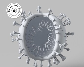 Corona 2019 | Corona Cel | Cel | Virus | Cel Model | Corona Model  |  Virus 3D Model  |  Corona STL 3D print model | Virus 3D Print