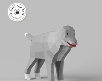 Low poly SaintBernard | Low poly SaintBernardr 3D model | Dog STL 3D print model |SaintBernard 3D model | Pet 3D Model | Free Shipping