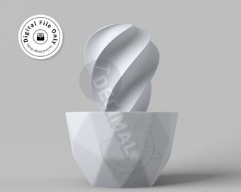 Bonsai 3D Print Model: Potted Plant STL File (Digital Download)