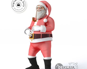 Santa Claus 3D Print Model (STL File)