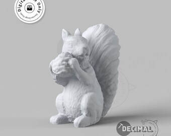 Christmas Squirrel 3D Model: STL File for 3D Printing