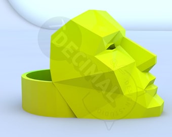 Low Poly Mask Ring 3D model | 3D Mask Ring STL | 3D print model