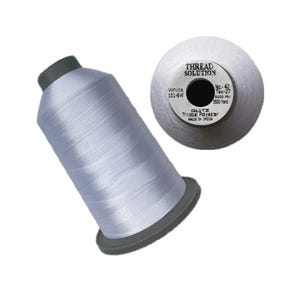 THREAD SOLUTION GLITZ Trilobal 100% Polyester Embroidery Thread 40 Wt 5500 Yd 2 Pack Color Bright White #101-Bw