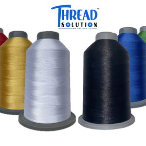 THREAD SOLUTION GLITZ Trilobal 100% Polyester Embroidery Thread 40 Wt 5500 Yards