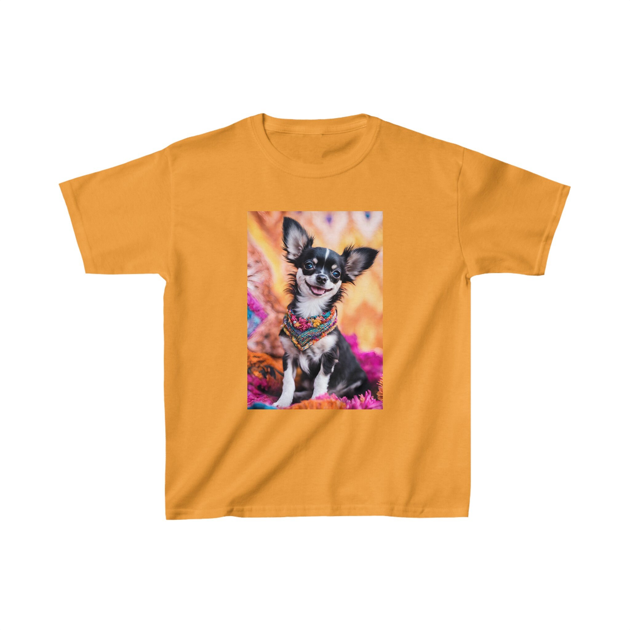 Chihuahua Puppy Kids Heavy Cotton™ Tee. Dog Themed Kids T-shirt.
