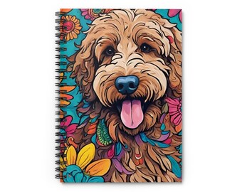 Labradoodle Spiral Notebook - Ruled Line
