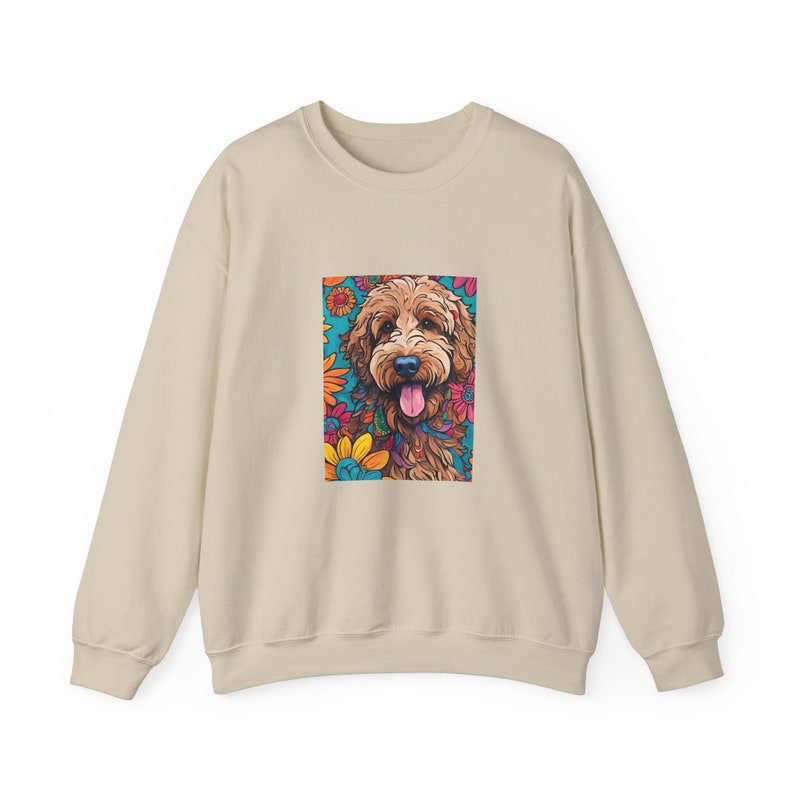 Labradoodle Colorful Sweatshirt. Dog Themed Sweatshirt. Boho