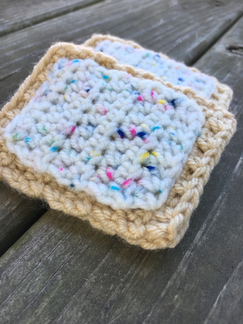 Crochet Pop Tarts Crochet Play Food Crochet Play Dessert - Etsy