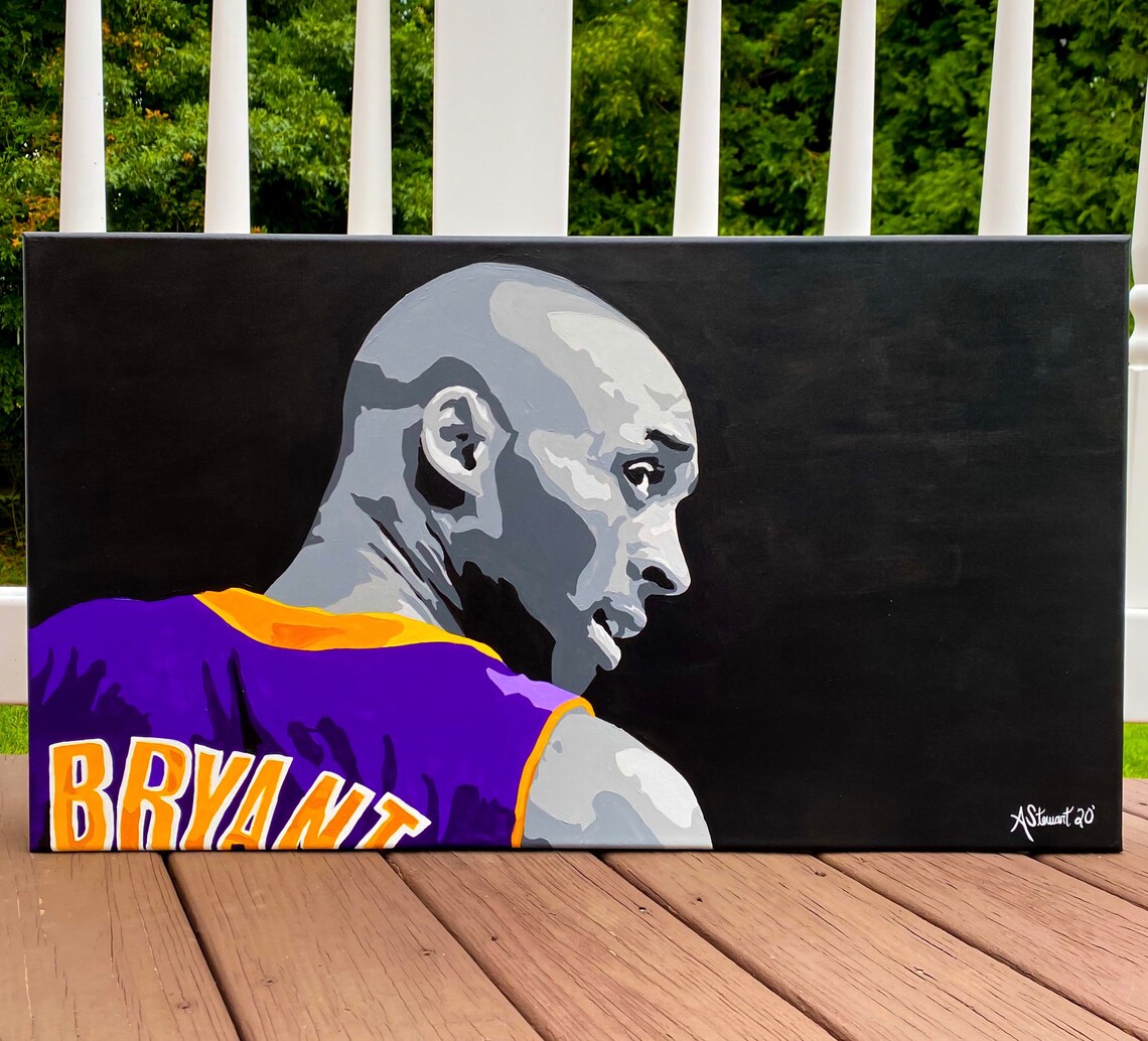 Original Kobe Bryant Painting Handmade Wall Art Etsy