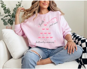 Las chicas sólo quieren sudadera Mimosas Gildan sin fondo