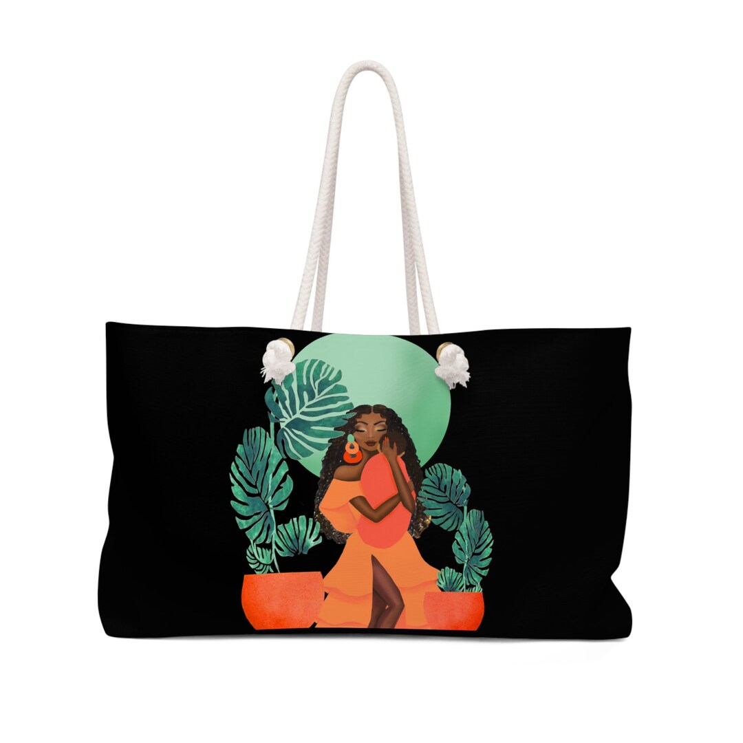 A Mother's Love Orange Tote Bag/black Woman Art/black Owned/gift for Her/tote Bag Canvas/bags