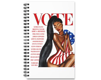 Vote! Spiral Notebook: Black Lives Matter Journal