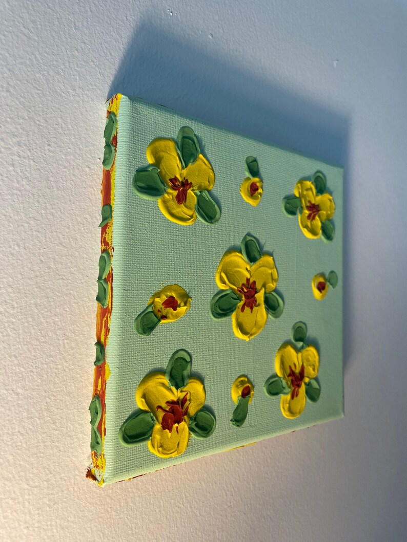 3D Modeling Paste Floral Pansy Canvas Art Etsy