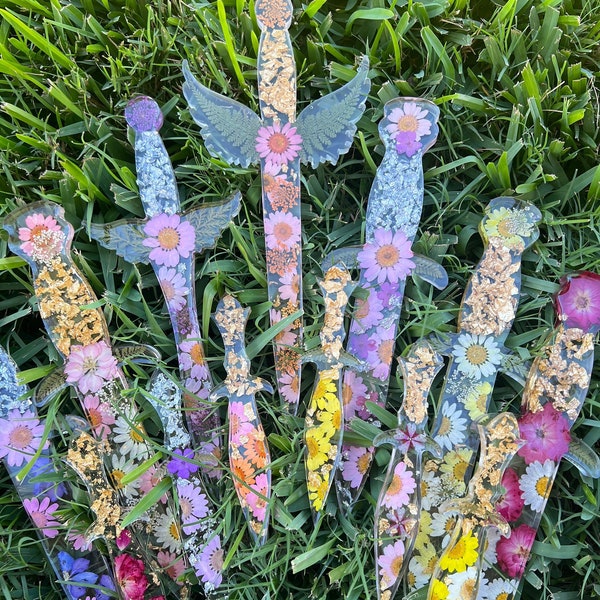 Resin Dagger , Floral Resin , Witch Dagger , Resin Gift