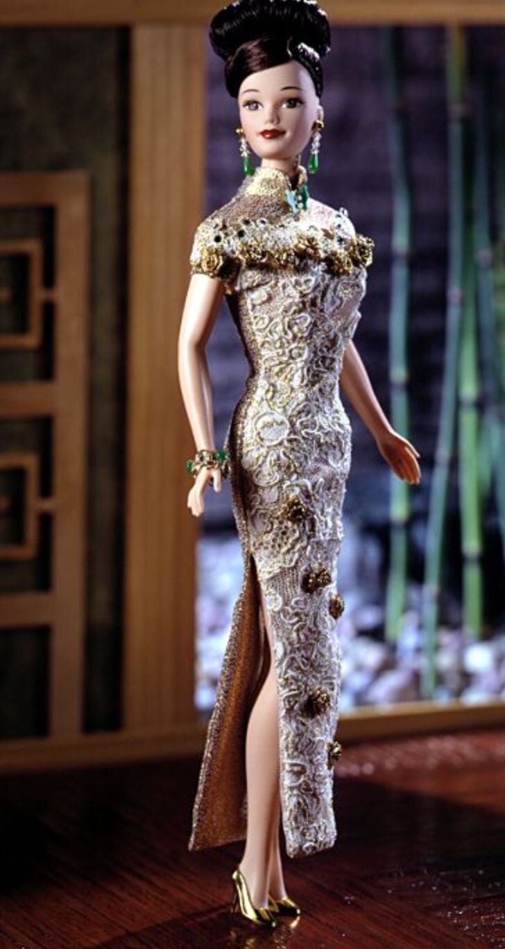 Golden Qi-pao Barbie Doll Collectible 1998 NRFB - Etsy