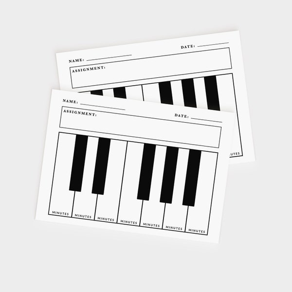 Tabla de práctica de piano semanal, Práctica de piano imprimible, Recurso para profesores de piano, Seguimiento de práctica de piano semanal, Seguimiento de práctica de estudiantes de piano