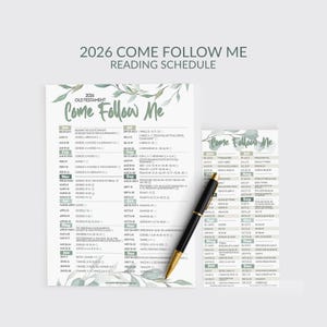 Come Follow Me Reading Schedule for 2026: Old Testament Study Tracker & Bookmark Printable, LDS Bible Study Planner (PDF, Download)