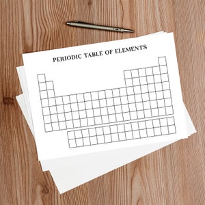 Blank Periodic Table of Elements Printable, Periodic Table Template ...