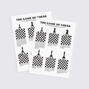 Rules Of Chess Cheat Sheet Chess Setup Poster Chess Piece Movement Rules Of Chess Cheat Sheet Chess Setup Poster Chess Piece Movement