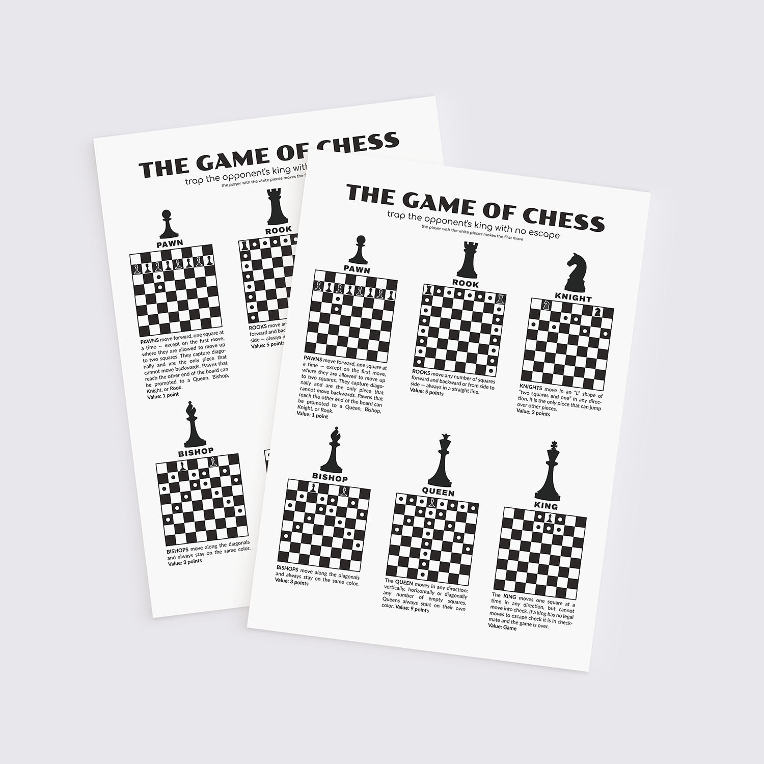 Rules of Chess Cheat Sheet, Chess Setup Poster, Chess Piece Movement Printable, Chess Basics, Game Room Wall Decor, Digital Download - Etsy rules-of-chess-cheat-sheet-chess-setup-poster-chess-piece-movement-printable-chess-basics-game-room-wall-decor-digital-download-etsy
