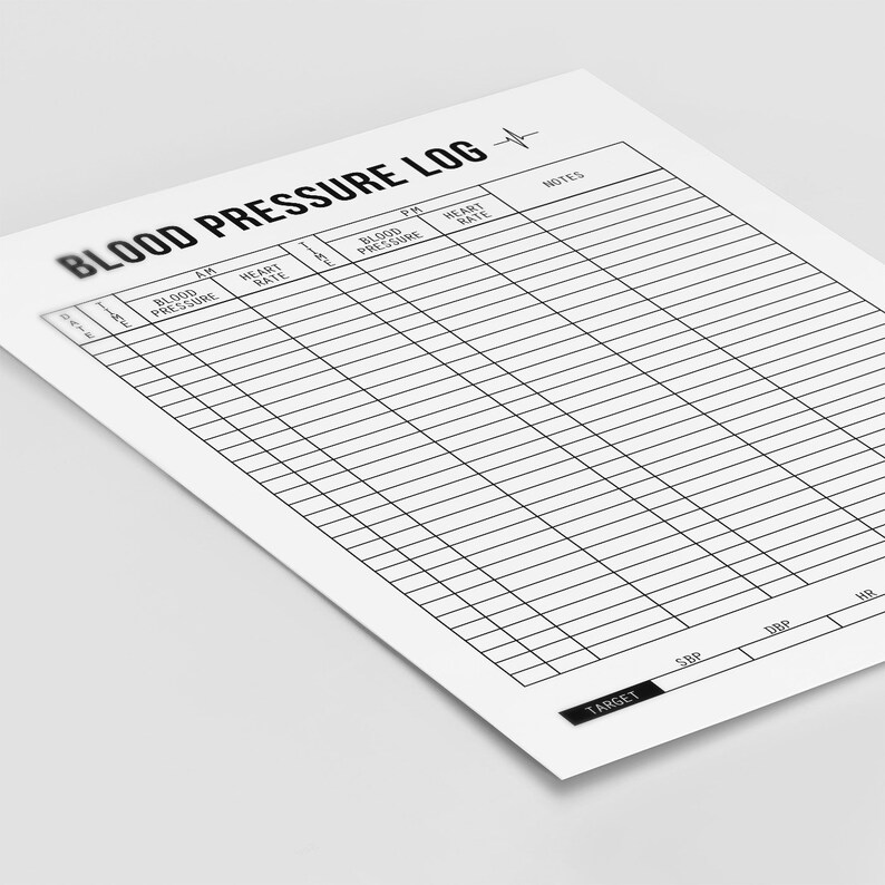 Hbpm Chart.pdf Printable Daily Blood Pressure Log: Heart Health Tracker for Home ...