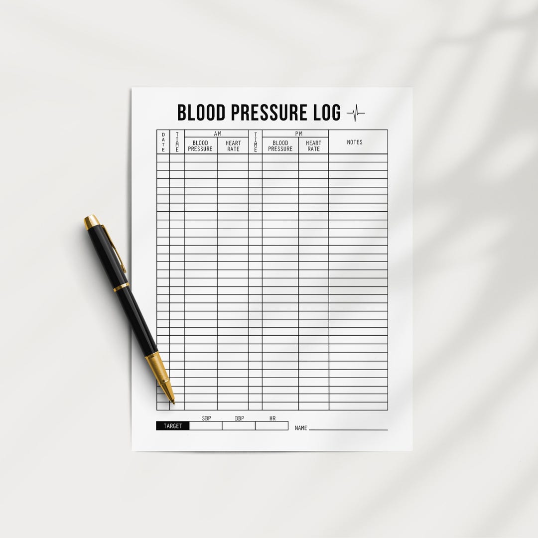 Hbpm Chart.pdf Printable Daily Blood Pressure Log: Heart Health Tracker for Home ...