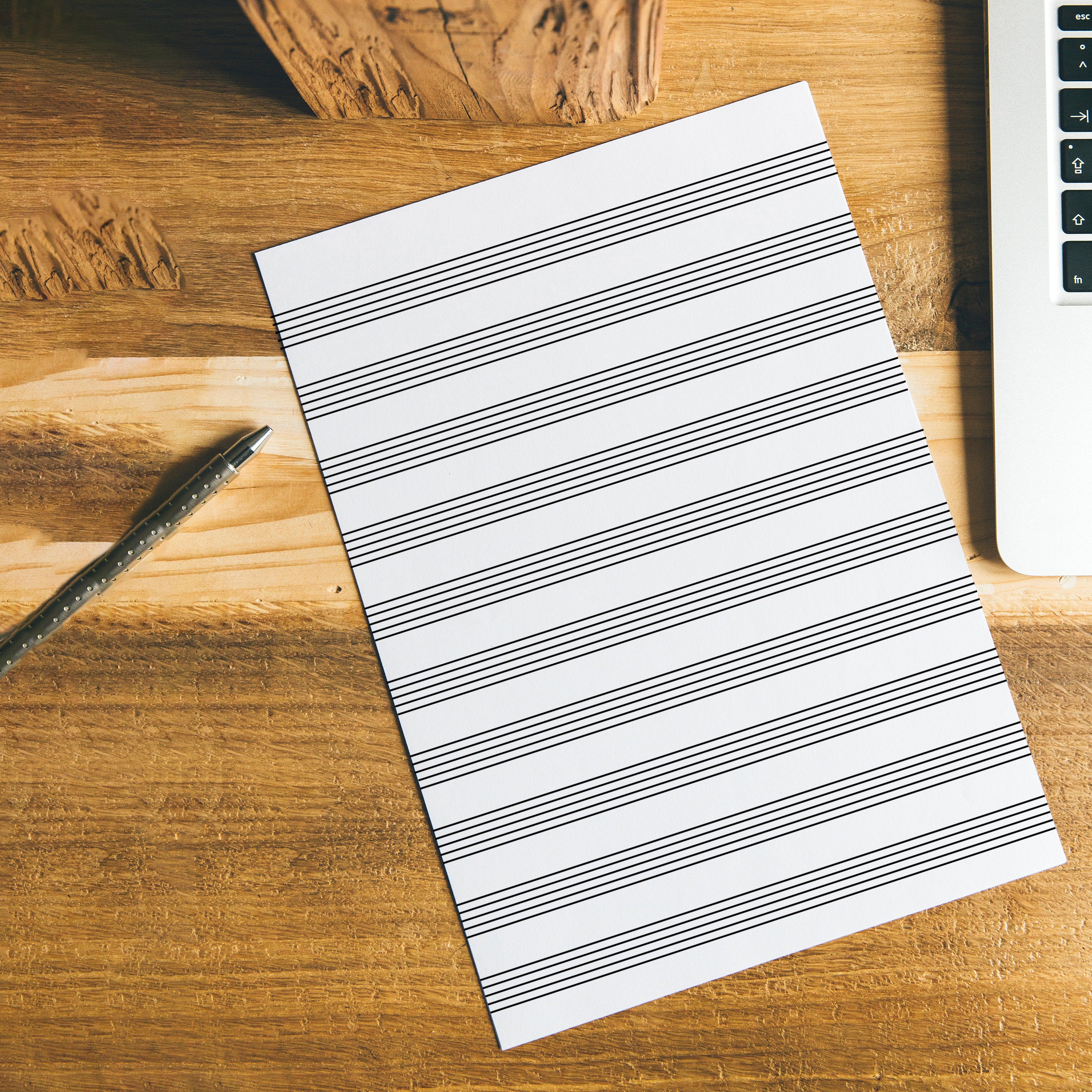 Blank Music Staff Paper Music Manuscript Paper Sheet Music Etsy