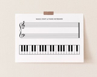 Tabella Delle Note Per Pianoforte E Tastiera Per Behind The